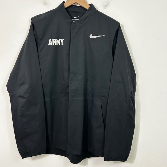 Nike Army Hypershield Windproof Full-Zip Golf Jacket Black Mens Large - Picture 2 of 14
